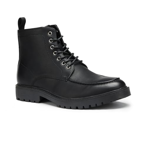 Men's Motorcycle Combat Oxford Boot Fur Lining Warm Zipper Boots