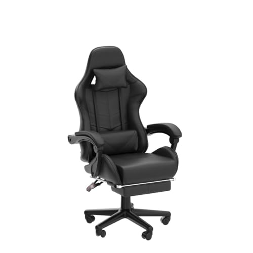 Miniatura 5 de Soontrans Silla Gaming Con Masajeador, Silla Gamer Con Reposapiés Reposacabeza Cojín Lumbar De Masaje, Sillon Gaming Para Livestreaming Youtube Negro