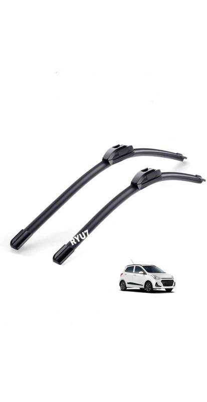 Image of All Season Frameless /Soft Wiper Blades Fits For Hyundai i10 Grand Size -22 inch /550mm+16 inch /400mm(Pack of 2)