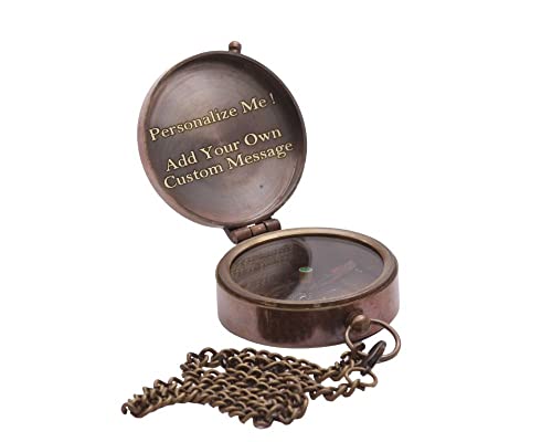 Brújula de bolsillo personalizada con caja de madera miniatura 3