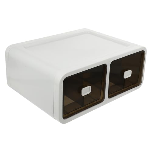 Boîte de rangement pour sous-vêtements CANIGHT marron en PP à deux compartiments
