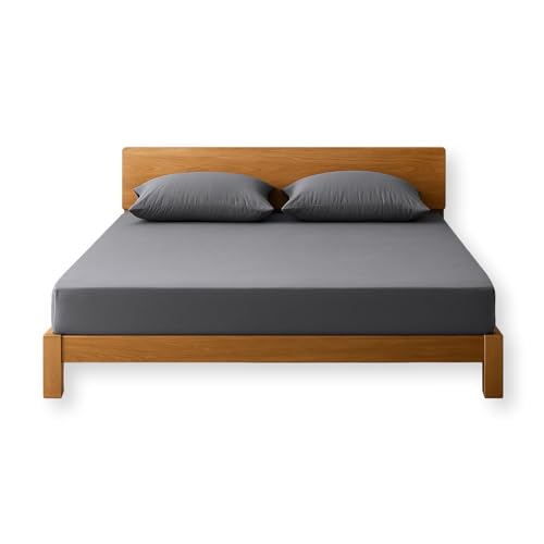 Hooga Grounding Sheet, King Size, Organic Fitted Grounded Sheet, Earth Connected Bedding (78"x80"x15") Pure Silver Fiber and Cotton, Grounding Cord Included