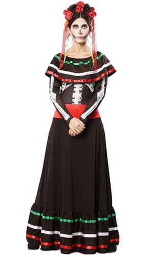 EUROCARNAVALES Disfraz de Catrina Frida para mujer