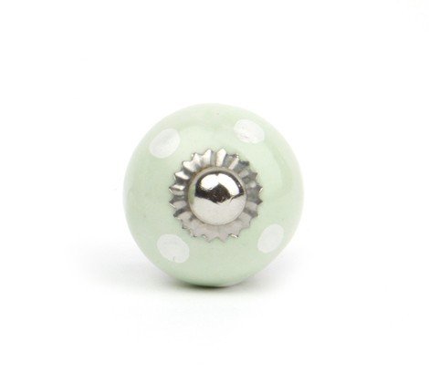 la fraise rouge Möbelknopf klein Punkte grün/weiß Cover