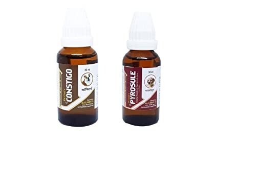 Homeonest PYROSULE and CONSTIGO for Pets 30ml for Dogs & Cats/Pet Medicine Pet First Aid Kit (Pack of 2)