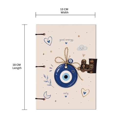 Image of Good Energy Diary Notebook 7x5 Inch 160 Pages Unruled Journal for Notes