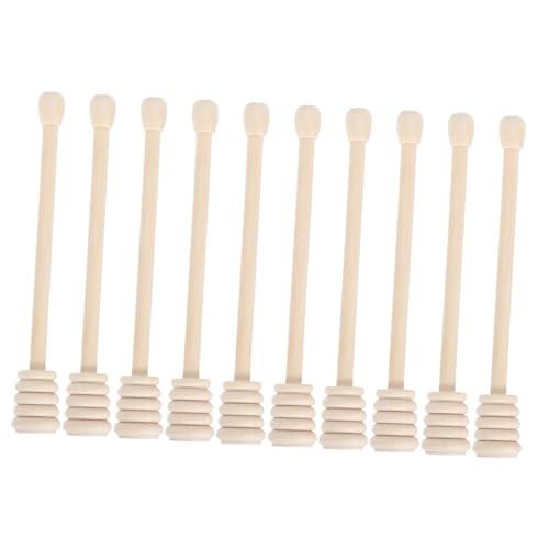 KICHOUSE 10 Pack Honey Rods Honey Whisking Rods for Home Restaurant Hotel Easy to Use and Clean