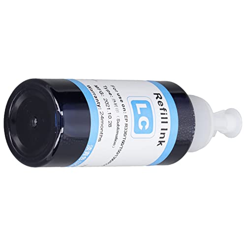 Kompatybilny z drukarkami atramentowymi R330 230 T60 T50 1390 1800 i L805 - Wkład atramentu sublimacyjnego 100 ml do cyfrowego druku termotransferowego - Żółte akcesorium do druku (LC)