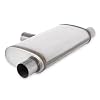 Flowmaster 72206 FlowFX Muffler 2.5 Inlet/Outlet - Oval Body - Transverse - Moderate Sound 409 Stainless Steel
