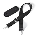 MOSLOM Alça de ombro ajustável para bolsas, instrumento de áudio, bagagem, 150 cm, preta, Preto, 59 in
