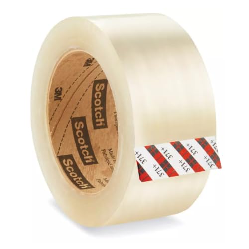 3M Scotch 371+ High Tack Box Sealing Tape: 2 in x 110 yds. (Clear)