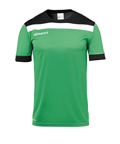 uhlsport Kinder Trikot Offense 23 Trikot, Grün/Schwarz/Weiß, 140, 100380406