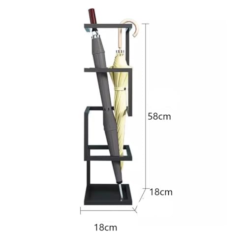 Seau à parapluie anti-goutte en métal noir | Porte-parapluie d'intérieur de couloir