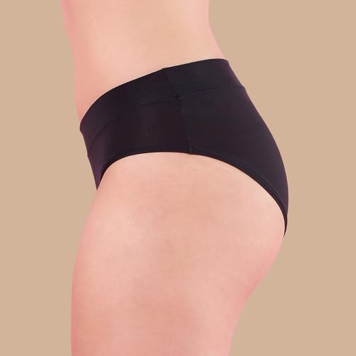 Image of NYKD Women's Ultimate Comfort and Flexibility: Elastic-Free Stretch Panties that Adapt and Delight, Mark-Free Waistband | Slip On | Mid Waist | Full Coverage | Solid - NYP342