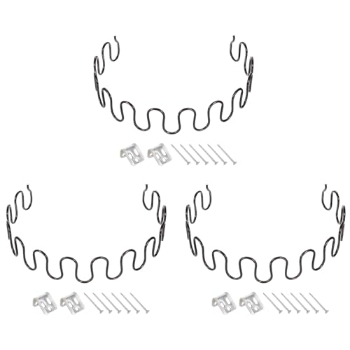 sourcing map Lot de 3 kits de réparation de ressorts d'ameublement, 55 cm, kit de réparation avec clips et clous pour meubles, canapés, chaises inclinables