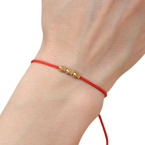Red String Bracelet,Feng Shui Chinese Tibetan Bracelets for Women Red Thread Rope Buddhist Charm Gold Amulet Yoga Prayer Bring Positive and Blessing Energy Lucky Unique Gift3