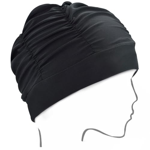 Drawheart 女性用スイムキャップ ブラック