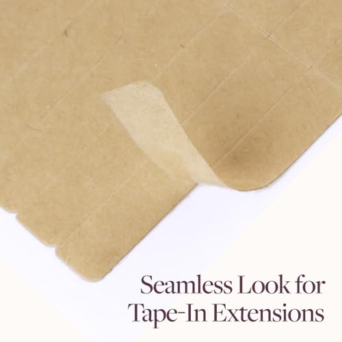 Image of GOO GOO Double Sided Wide Hair Extension Tape, 48 Pieces, 3.2 * 0.3inch, No Residue Invisible Hold, Adhesive Replacement Tabs