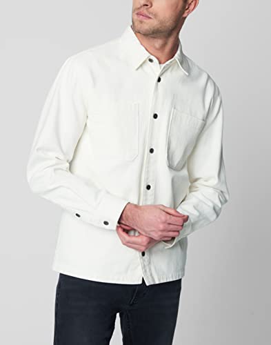 Image of [BLANKNYC] Men's Lucent White Shacket, Comfortable & Designer Clothing