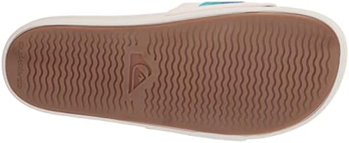 Quiksilver Men's Rivi Wordmark Slide Sandal, White/Blue/Blue, 13 | Image 3