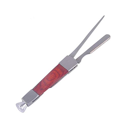 Yosoo 3In1 Smoking Rosewood+Stainless Steel Tobacco Pipe Cleaning Reamers Pipe Scraper Nozzle Cleaner Tamper Tool #TOP5