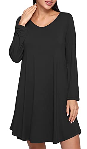 Image of GYS Womens Bamboo Viscose Nightgown Super Soft Lightweight Night Shirts for Sleeping