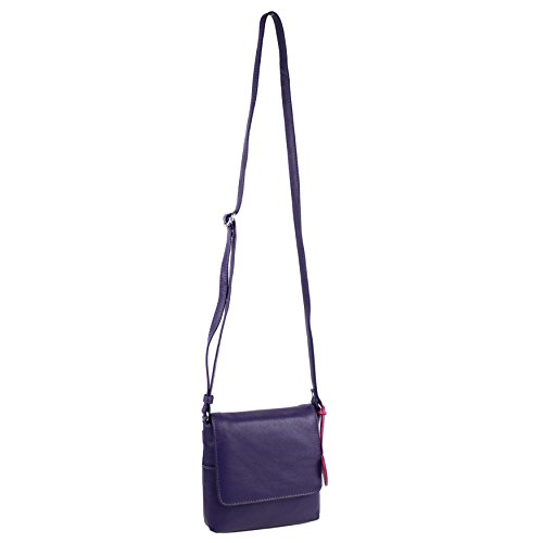 Sac à bandoulière en cuir violet compact pour alléger vos journées