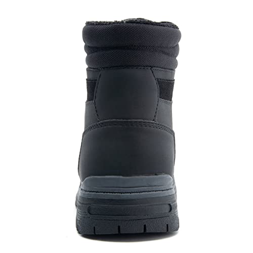 Cottimo Women's Combat Hiking Work Boots - Water Resistant Non Slip Shoes Ankle Low Heel Lace Up Casual Combat Booties W112-Lmw01-Black-10 #TOP3