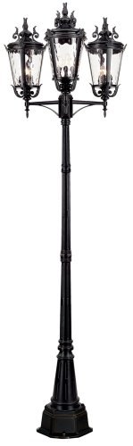 John Timberland Marseille Traditional Outdoor Post Light Street Lantern 3-Light