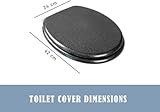 rightclick Bathroom Black Glitter Toilet Seat Heavy Duty Toilet Seat Easy to Install & Remove Decorative Non Slip Toilet Seat for Modern Bathroom Décor - Image 2