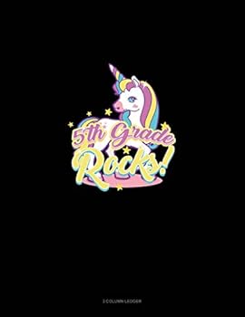 Paperback 5th Grade Rocks!: 3 Column Ledger Book