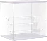 Nynelly 4 niveles escaparate para colección vitrina acrílico caja de almacenamiento organizador cubo, escaparate a prueba de polvo para Funko Pop Figuras Juguetes coleccionables, blanco,12.6 'L x 9.4