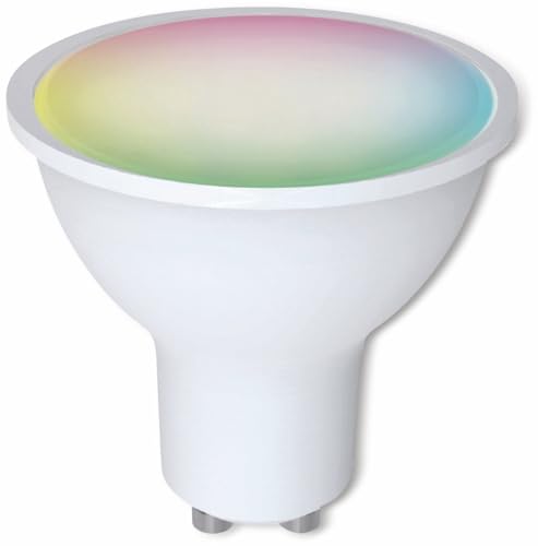 Denver SHL-450 (scatola con 3 unitĂ ). Lampadina LED WiFi intelligente. Compatibile con Alexa, Google Home e Tuya. Forma GU10. Luce bianca o luci colorate RGB