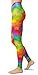 sissycos Women's Rainbow Cloudy Printed 80s Leggings Buttery Soft Stretchy Pants (Small-Large, Colorful Cloudy)