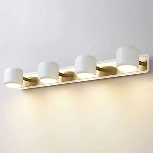 Aplique de pared de metal nórdico orientable con luz blanca cálida para el espejo de tocador