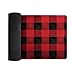 Red Black Buffalo Check Plaid Desk Mat Non-Slip Laptop Writing Pad Large Keyboard Mousepad with Rubber Base 23.6