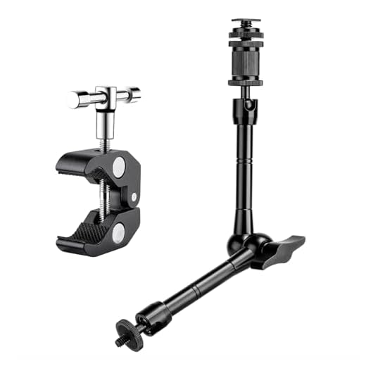 Fomito 11 inch Inch Articulating Magic Arm + Super Clamp for Camera, LCD Monitor, LED Video Light