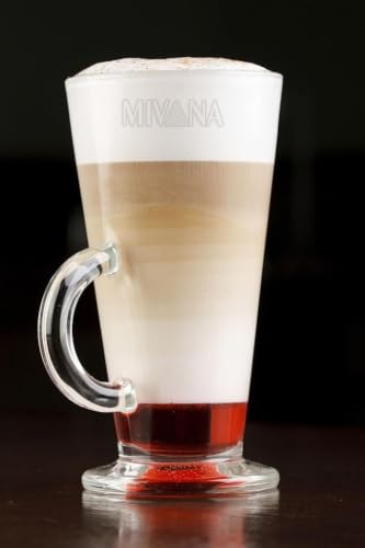 Image of 350 ML Glass Coffee Mug Set, with Convenient Handle, Tea Glasses for Hot /Cold Beverages, Thermal Shock Resistant, Tempered Glass, Mugs for Cappuccino Pack of 2 (PN - 05, 2 Count (Pack of 1))
