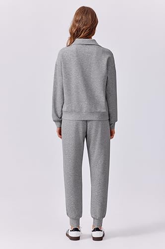 Image of PINSPARK 2 Piece Sets for Women 2026 Fall Travel Outfits Long Sleeve Tracksuit Joggers Sets Half Zip Sweatsuit Matching Set