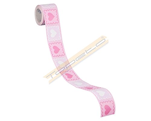 A.S. Création Frise murale autocollant Stick Ups rouge blanc 5,00 m x 0,05 m 281814