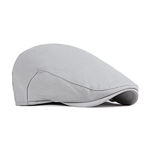 Slatiom British Casual Spring Summer Berets Hat Men Women Cotton Newsboy Caps Visors Duckbill Ivy Flat Cap (Color : C, Size : 55-57Cm) #TOP3