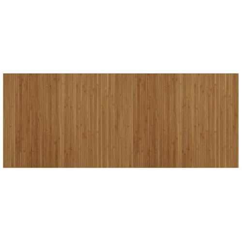 Tapis rectangulaire marron 80x200 cm bambou