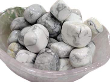 Crystal CaveExports Howlite Crystal Tumbled Stone 100 Gram For Insomnia and Overactive Mind