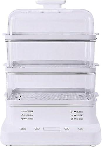 CokBlu家庭用多機能電気蒸し器 3 層 24 リットル大容量 110V 対応 朝食マシン兼用卵蒸し器 24 時間タイマー / 2 時間保温 スマートデジタルディスプレイ付き乾燥防止機能付き