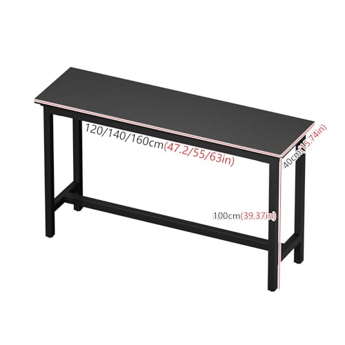 Mesa rectangular para bar de fuerte carga con soporte de metal para cafeterías 3