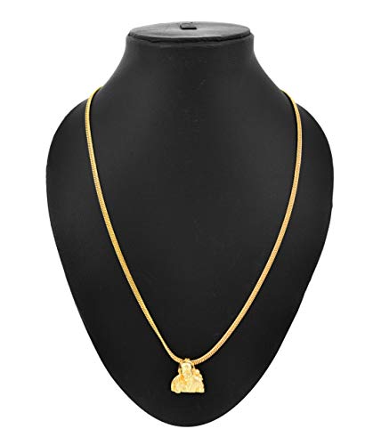 Image of Handicraft Kottage Chain Pendant Durga Mata, Shivji, Sai Baba Locket With Chain, Traditional Pendant Chain For Women, Men Fashion Jewelley For Wedding, Party & Daily Wear