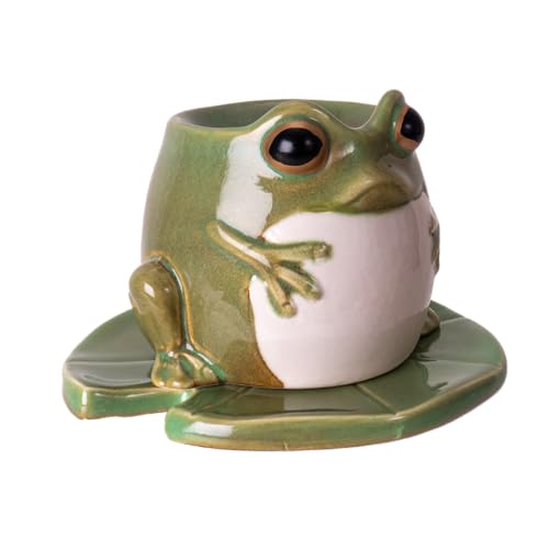 Quemador de Aceite Cerámico Rana en Lirio 3.7 pulg miniatura 4