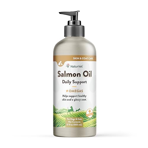 NaturVet UNSCENTED SALMON OIL Omega 3 & 6 Fatty Acids...