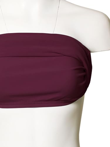 Image of MixMatchy Women's Stretchy Strapless Tube Top Y2K Bandeau Top