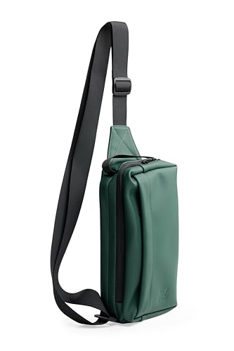 X RAY Men's Shoulder Bag Crossbody Backpack for Men, EDC PU Leather Sling Carry Bag for Travel, Work, Gym3